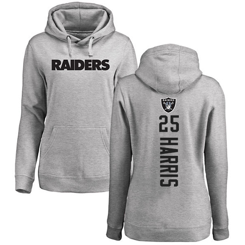 Men Oakland Raiders Ash Erik Harris Backer NFL Football 25 Pullover Hoodie Sweatshirts